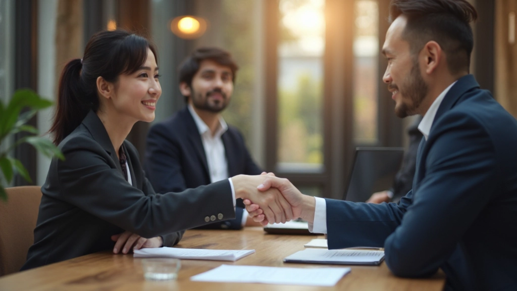 Консультант и клиент обсуждают деловое предложение за столом