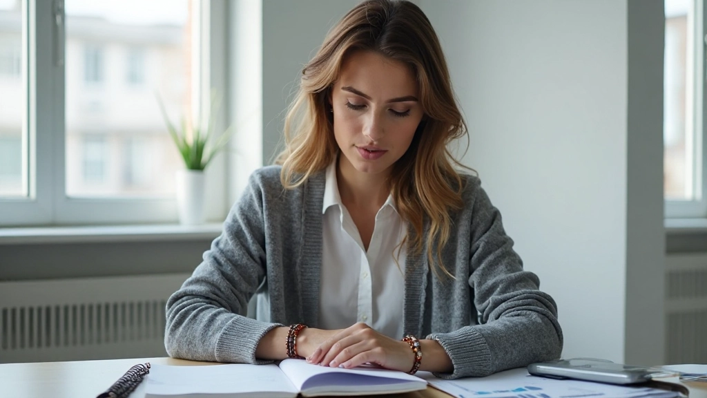 Аналитик изучает данные и графики на рабочем столе