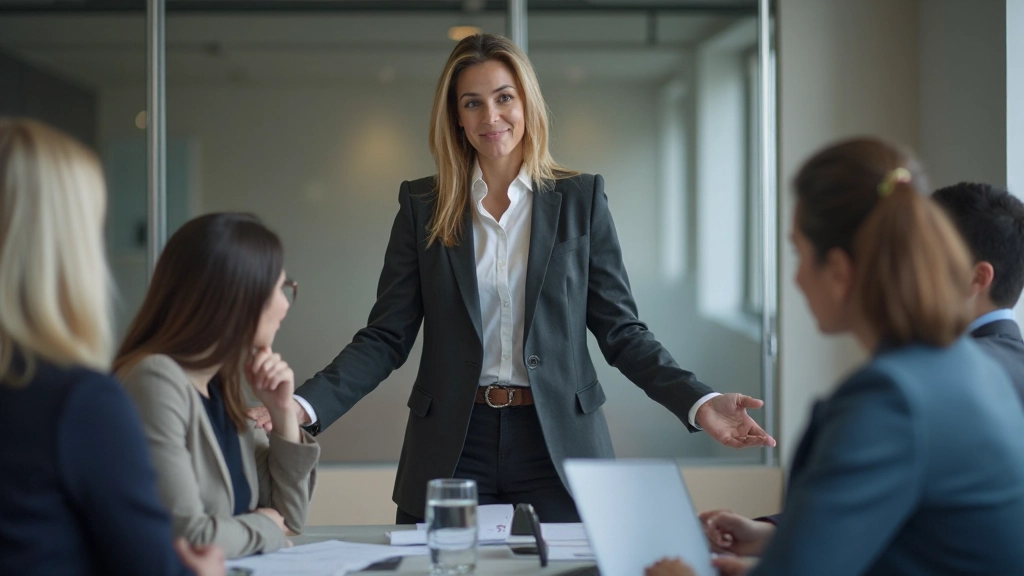 Лидер проводит встречу с командой разработчиков в офисе